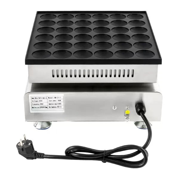 900W Mini máquina para hacer panqueques, 50-300℃, máquina para hacer panqueques de 36 orificios, máquina para hacer gofres eléctrica, 33 * 32 * 20cm