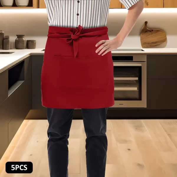 Delantal profesional de alta calidad para mujer y hombre - delantal de cocina, rojo