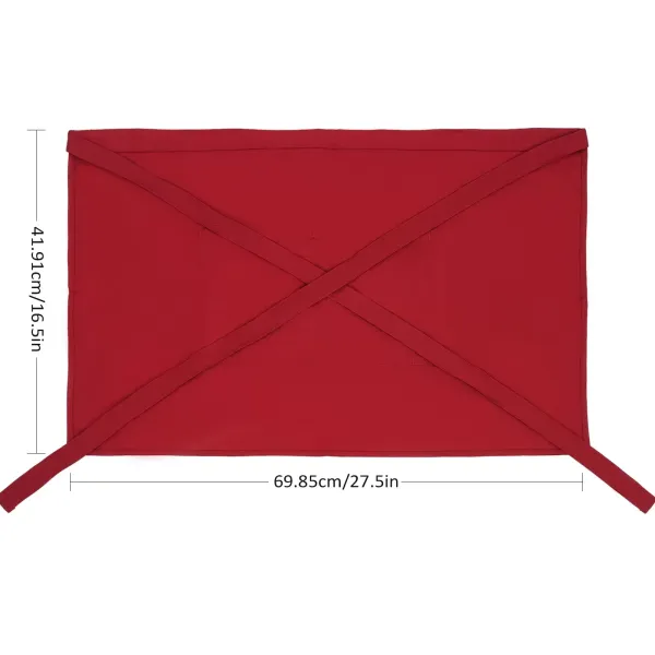 Delantal profesional de alta calidad para mujer y hombre - delantal de cocina, rojo