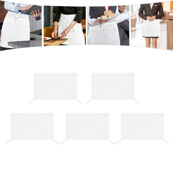 Delantal profesional de alta calidad para mujer y hombre - delantal de cocina, blanco