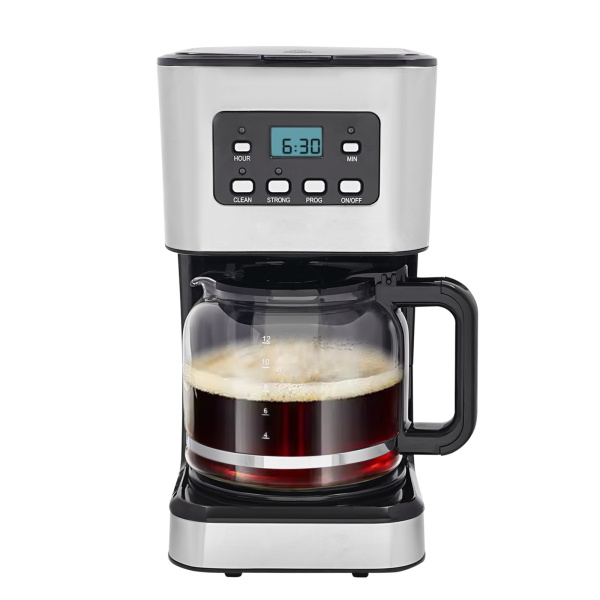 Cafetera negra 950 W, 1,5 l, cafetera de alto rendimiento, cafetera, 21,5 x 20 x 32 cm, color negro