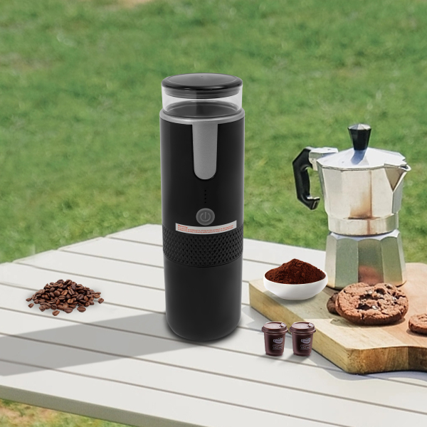 Cafetera Espresso Portátil, Mini Cafetera de Mano, Café Molido Compatible para Viajar, Acampar o Hacer Senderismo 160ML