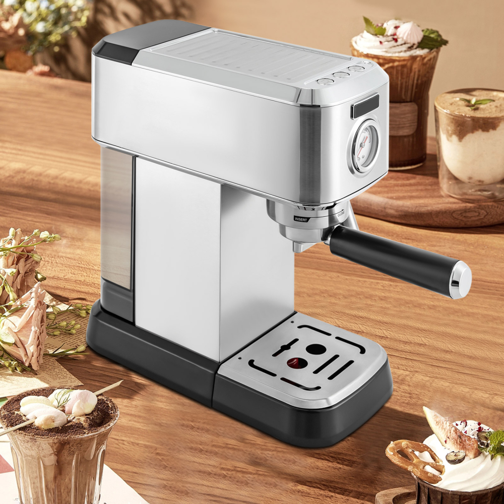 Cafetera Espresso con Vaporizador de 15 Bares Mejorada con Espumador de