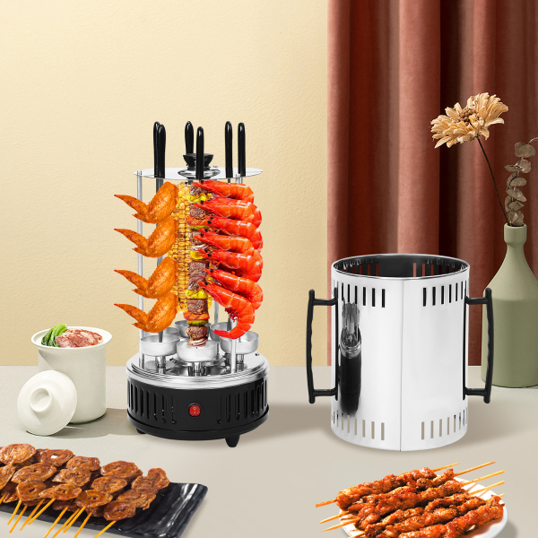 Parrilla eléctrica vertical, Asador vertical, Máquina Parrilla eléctrica giratoria, Calentamiento eficiente, 20*37.5cm