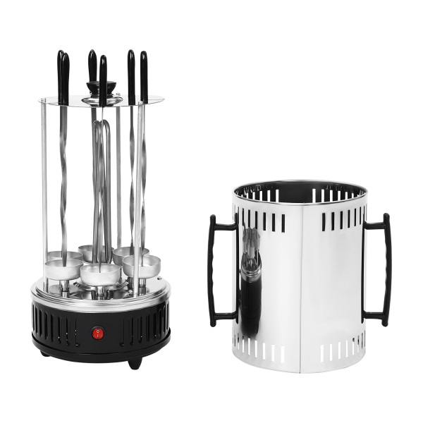 Parrilla eléctrica vertical, Asador vertical, Máquina Parrilla eléctrica giratoria, Calentamiento eficiente, 20*37.5cm Parrilla eléctrica vertical, Asador vertical, Máquina Parrilla eléctrica giratoria, Calentamiento eficiente, 20*37.5cm