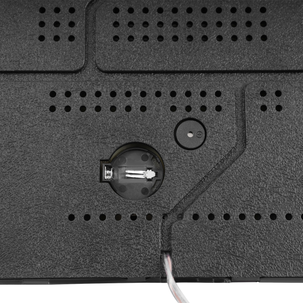 Reloj digital LED, reloj de pared LED, reloj digital LED con control remoto para salas de estar, oficinas - Fuente blanca cálida