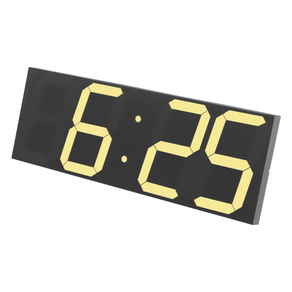 Reloj digital LED, reloj de pared LED, reloj digital LED con control remoto para salas de estar, oficinas - Fuente blanca cálida