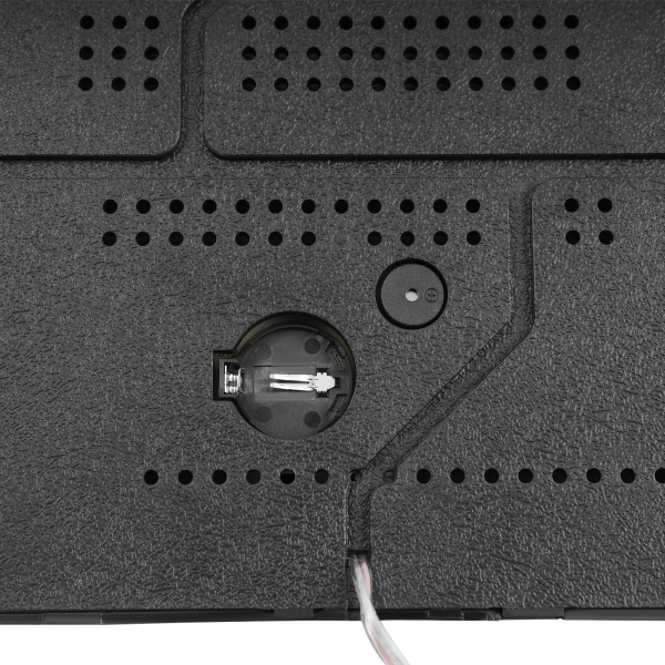 Reloj digital LED, reloj de pared LED, reloj digital LED con control remoto para salas de estar, oficinas - Fuente blanca