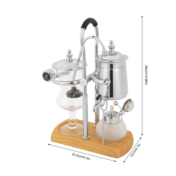 Cafetera de Sifón Balance Cafetera de Vacío Cafetera de Sifón Belga Cafetera de Extracción de Café Té (Plateada) Cafetera de Sifón Balance Cafetera de Vacío Cafetera de Sifón Belga Cafetera de Extracción de Café Té (Plateada)