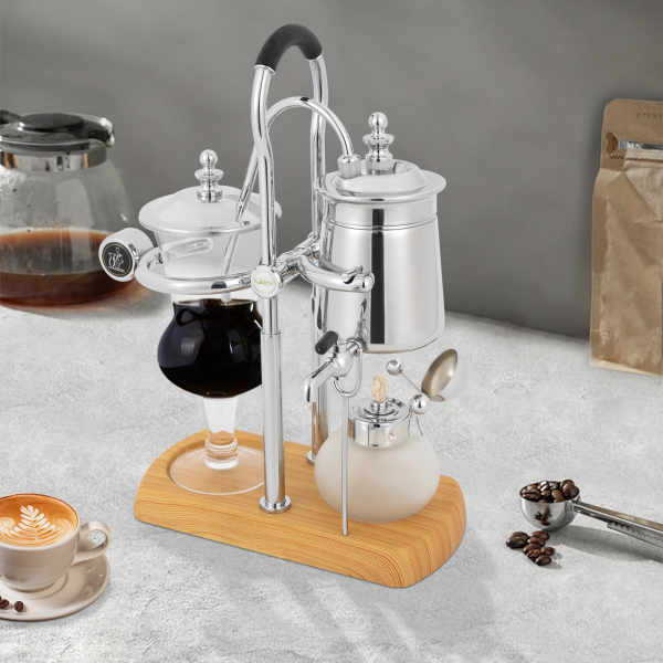 Cafetera de Sifón Balance Cafetera de Vacío Cafetera de Sifón Belga Cafetera de Extracción de Café Té (Plateada) Cafetera de Sifón Balance Cafetera de Vacío Cafetera de Sifón Belga Cafetera de Extracción de Café Té (Plateada)