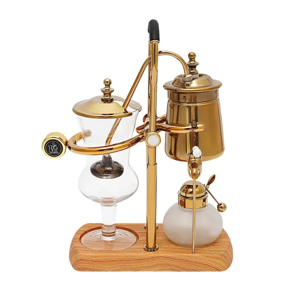 Cafetera de sifón, cafetera de sifón belga, cafetera al vacío, cafetera de té y café, base de madera natural y pomo de tapa Cafetera de sifón, cafetera de sifón belga, cafetera al vacío, cafetera de té y café, base de madera natural y pomo de tapa