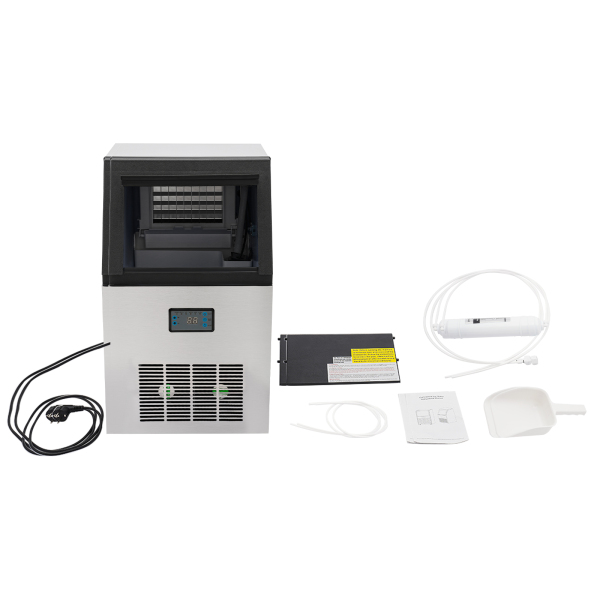 Máquina de hielo de 75 kg / 24 H, para cubitos de hielo comerciales con pantalla LCD, acero inoxidable, para casa, oficina, restaurante, bar Máquina de hielo de 75 kg / 24 H, para cubitos de hielo comerciales con pantalla LCD, acero inoxidable, para casa, oficina, restaurante, bar