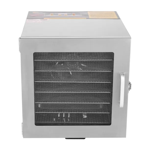 Deshidratador de acero inoxidable, 700 W, temperatura ajustable, 35-90 ℃, temporizador ajustable 0-24 horas, para frutas, verduras, 30 x 35 x 32 cm