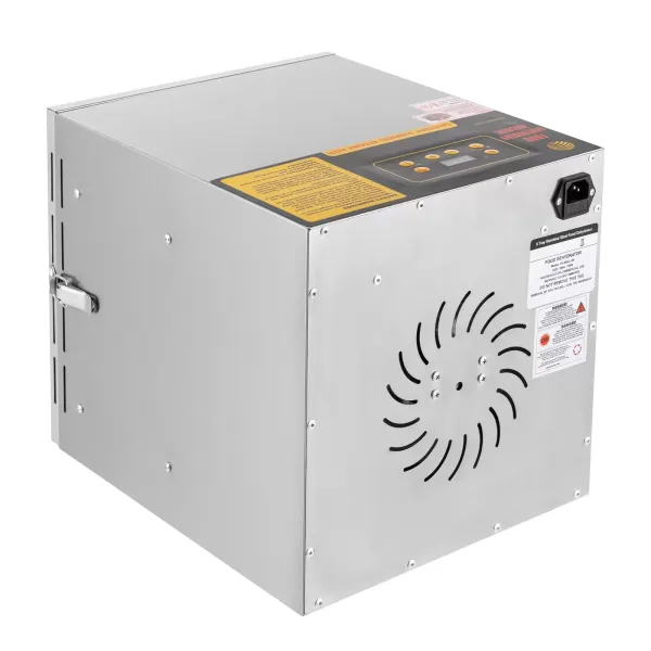 Deshidratador de acero inoxidable, 700 W, temperatura ajustable, 35-90 ℃, temporizador ajustable 0-24 horas, para frutas, verduras, 30 x 35 x 32 cm
