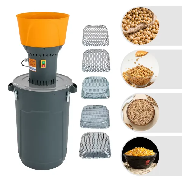 1300W 60L Molino con 5 tamices, molino eléctrico, molino de cereales , potente pequeña de trituradora de alimentación multifuncional, comercial