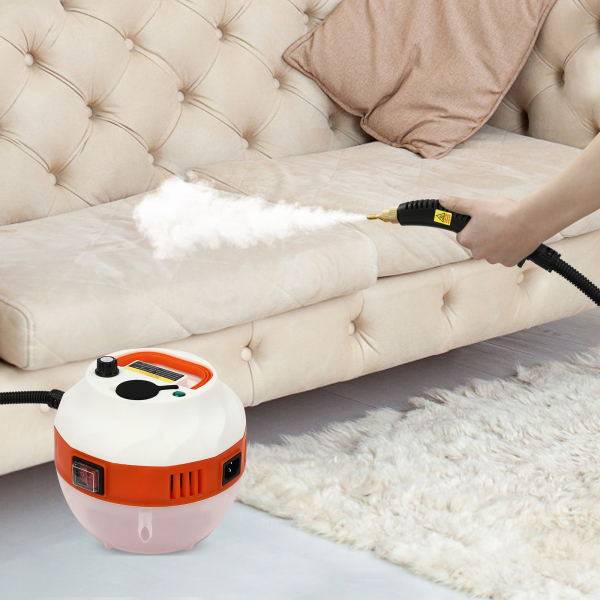 Limpiador de vapor portátil, Limpiador de vapor de alta temperatura, Potencia Alrededor de 1600W, 17*17*16cm, Blanco