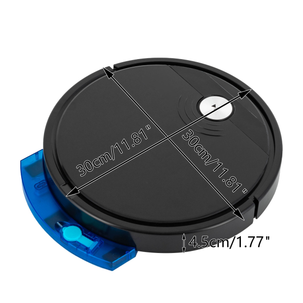 Barredora 3 en 1, Barredora multifunción, Aspiradora robótica con 1800Pa, 15W, Succión: 1800Pa, 30*4,5cm, Negro Barredora 3 en 1, Barredora multifunción, Aspiradora robótica con 1800Pa, 15W, Succión: 1800Pa, 30*4,5cm, Negro
