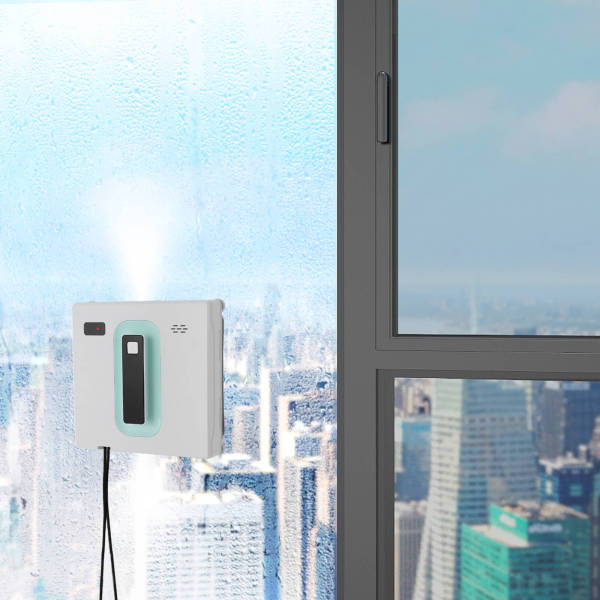 Aspiradora Automática de Ventanas, Robot Limpiador de Ventanas, Máquina Limpiadora de Ventanas, Blanco + Verde