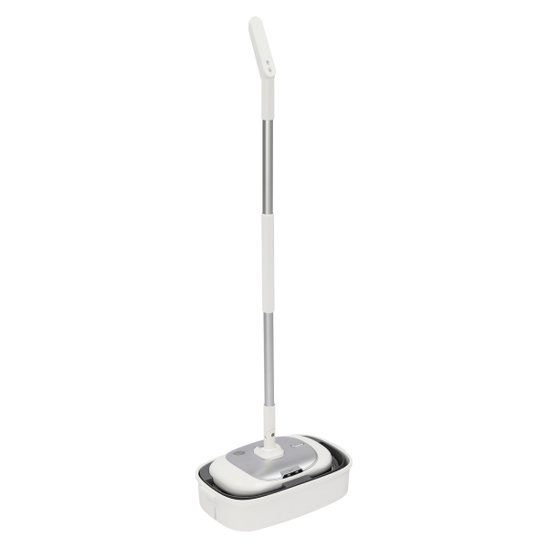 Mopa eléctrica con cubo de limpieza, Mopa eléctrica sin cable para limpieza de suelos, Alrededor de 150rpm, 40W, Plata