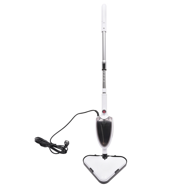 Limpiadora a Vapor, Mopa a Vapor, Fregona Eléctrica, Limpieza a vapor a alta temperatura, 1300W, 28*22*120 cm, Blanco