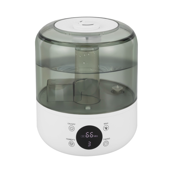 Humidificador eléctrico de llenado superior, Difusor humidificador ambiental ultrasónico, 18.5*22cm, Blanco