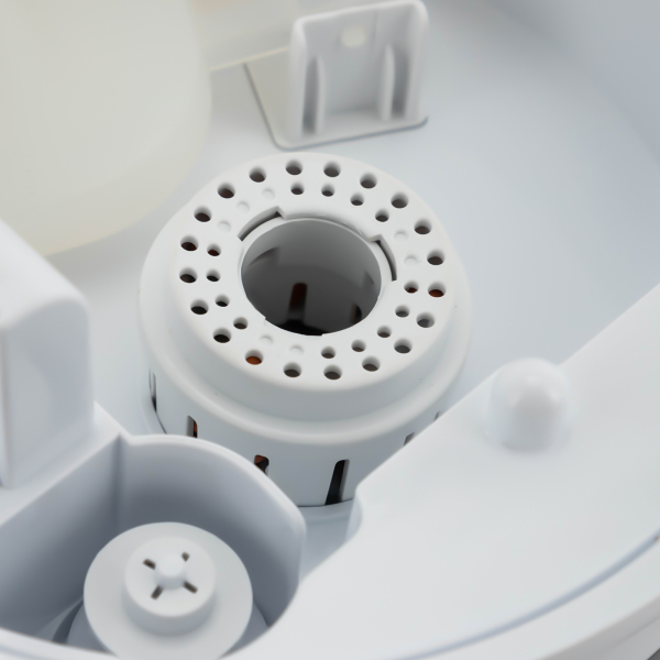 Humidificador eléctrico de llenado superior, Difusor humidificador ambiental ultrasónico, 18.5*22cm, Blanco