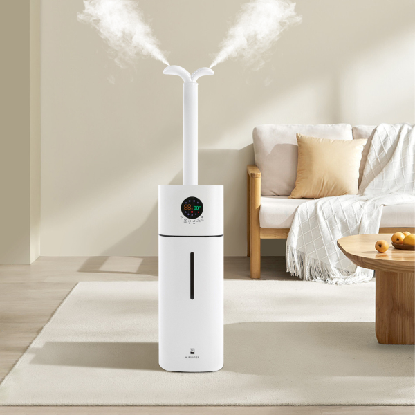 Humidificador de llenado superior, Humidificador para habitación grande, Humidificador grande, 22,5*22*59,8 cm, 56W, Blanco