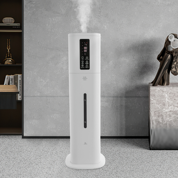 12L Humidificador blanco, 23*71.5cm humidificador de alto rendimiento, 30W humidificador inteligente