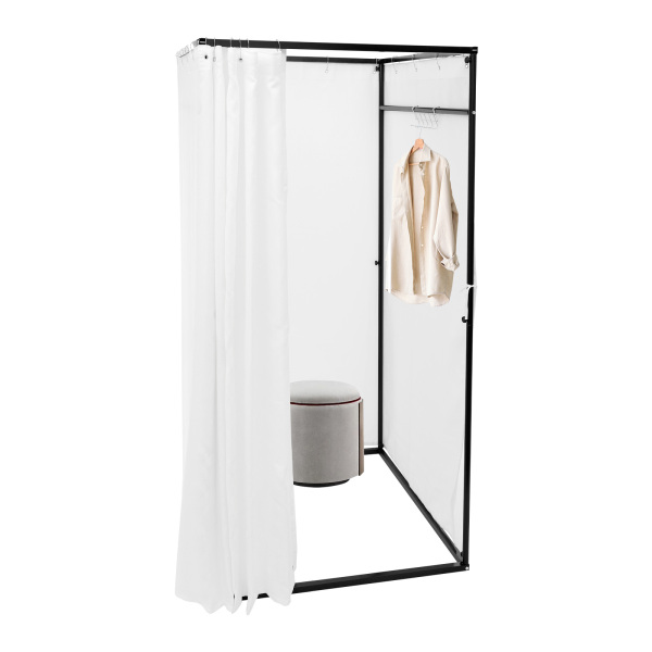 Probador portátil para tienda de ropa, 100 x 100 x 200 cm, Probador de tienda de ropa, probador de vestidor - Blanco