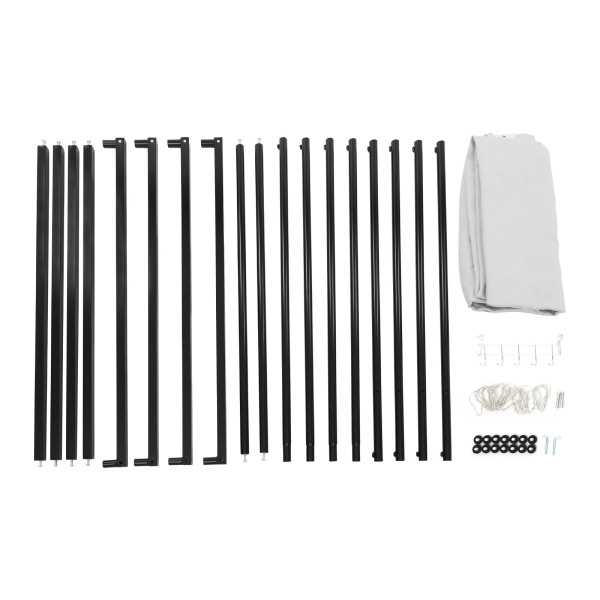 Probador portátil para tienda de ropa, Tienda de ropa, probador, probador, 100 x 100 x 200 cm, gris