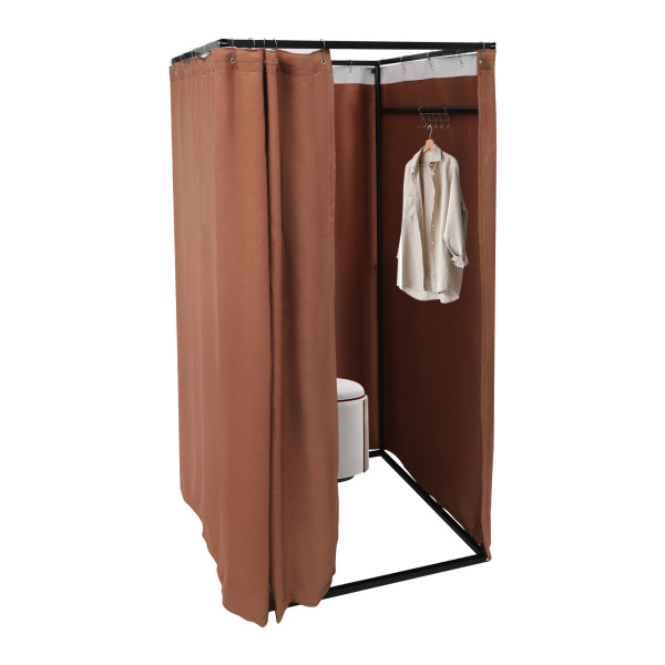 Probador portátil para tienda de ropa de 100 x 100 x 200 cm - Color café