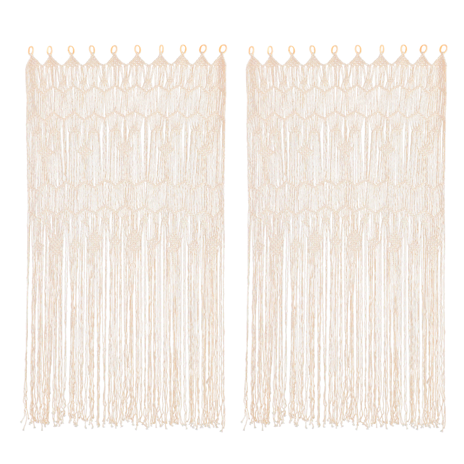 Cortinas de puerta tejidas, 2 paneles de gran longitud (33.46*78.74 inch)