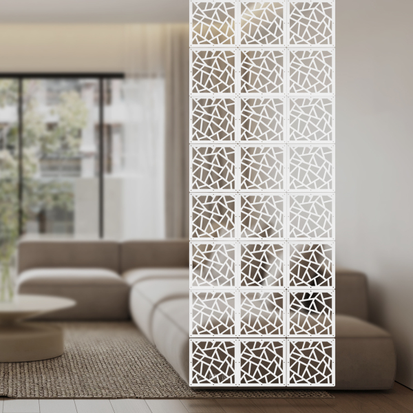 24 divisores de ambientes colgantes de 29 x 29 cm, paneles de pantalla de pared decorativos, paneles de pantalla de diseño hueco