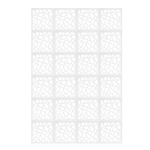 24 divisores de ambientes colgantes de 29 x 29 cm, paneles de pantalla de pared decorativos, paneles de pantalla de diseño hueco