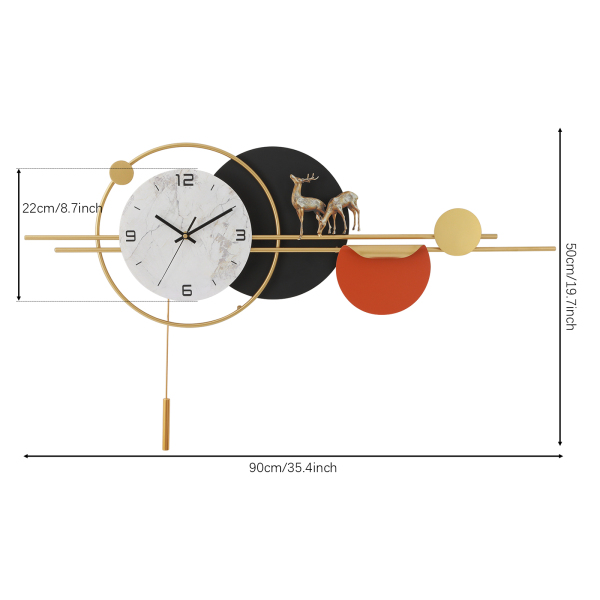 Reloj de pared decorativo de 50 x 90 cm, moderno y silencioso, reloj de pared grande para sala de estar. Reloj de pared decorativo de 50 x 90 cm, moderno y silencioso, reloj de pared grande para sala de estar.