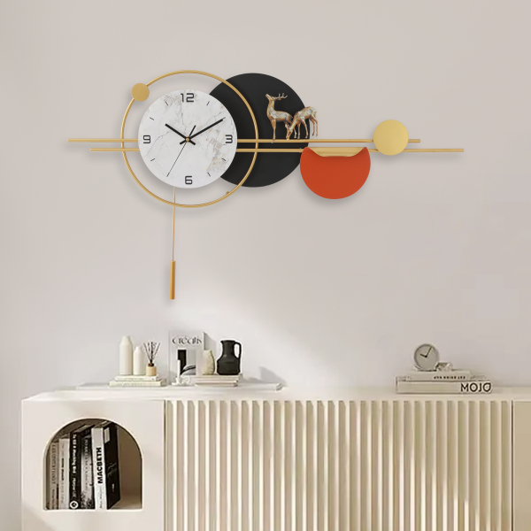 Reloj de pared decorativo de 50 x 90 cm, moderno y silencioso, reloj de pared grande para sala de estar.