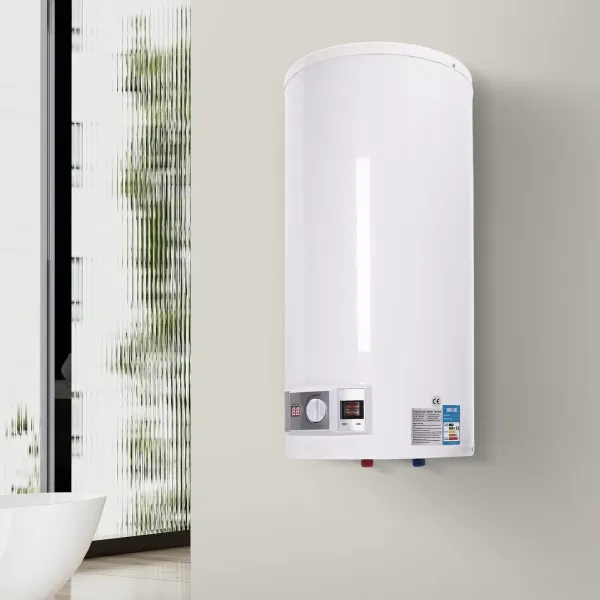 CNCEST Calentador de agua eléctrico, 50 L, calentador de agua eléctrico para colgar en la pared, con set de ducha, 30-75 °C, 2 kW