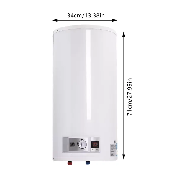CNCEST Calentador de agua eléctrico, 50 L, calentador de agua eléctrico para colgar en la pared, con set de ducha, 30-75 °C, 2 kW