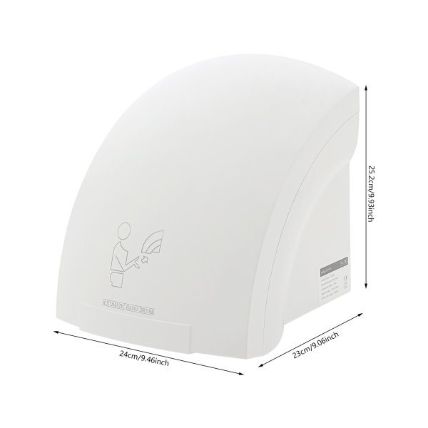 Secador de manos eléctrico, secador de manos de aire compacto comercial, secador de manos automático - Blanco Secador de manos eléctrico, secador de manos de aire compacto comercial, secador de manos automático - Blanco