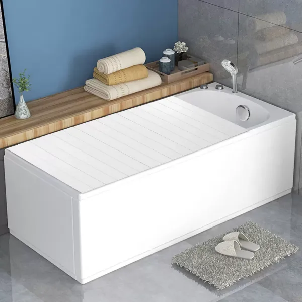 Cubierta de bañera, plegable, impermeable, a prueba de polvo, cubierta de bañera de 75 x 170 cm, PVC
