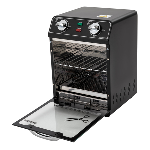 Esterilizador de alta temperatura de 8L, esterilizador de aire caliente de 600W armario de desinfección (Negro)