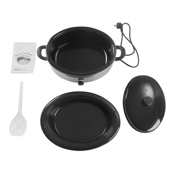 Calentador de Piedras Calientes Set de Masaje Básico 6 Litros, con Control de Temperatura, Fácil de Usar (sin Piedra)