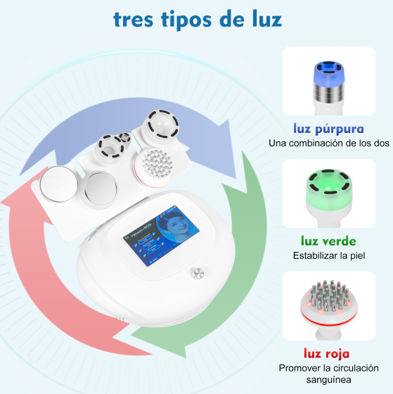 Masajeador 6 en 1 80 K RF por ultrasonido, anticelulitis, quemador, máquina de 220 V