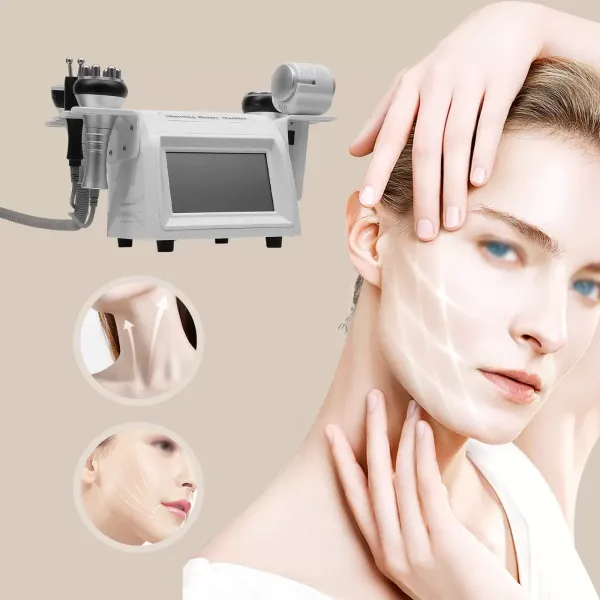 CNCEST Máquina de Belleza de Adelgazamiento RF- 6 en 1- 40 K, dispositivo fino de cuerpo de gran máquina de cavitación ultrasónica multipolar