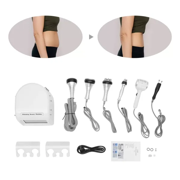 CNCEST Máquina de Belleza de Adelgazamiento RF- 6 en 1- 40 K, dispositivo fino de cuerpo de gran máquina de cavitación ultrasónica multipolar
