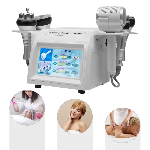 CNCEST Máquina de Belleza de Adelgazamiento RF- 6 en 1- 40 K, dispositivo fino de cuerpo de gran máquina de cavitación ultrasónica multipolar