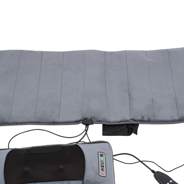 Colchoneta de masaje de cuerpo entero con calor, cojín de masaje cervical extraíble y airbag de descompresión de cintura