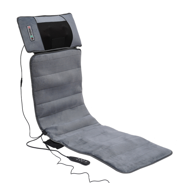 Colchoneta de masaje de cuerpo entero con calor, cojín de masaje cervical extraíble y airbag de descompresión de cintura