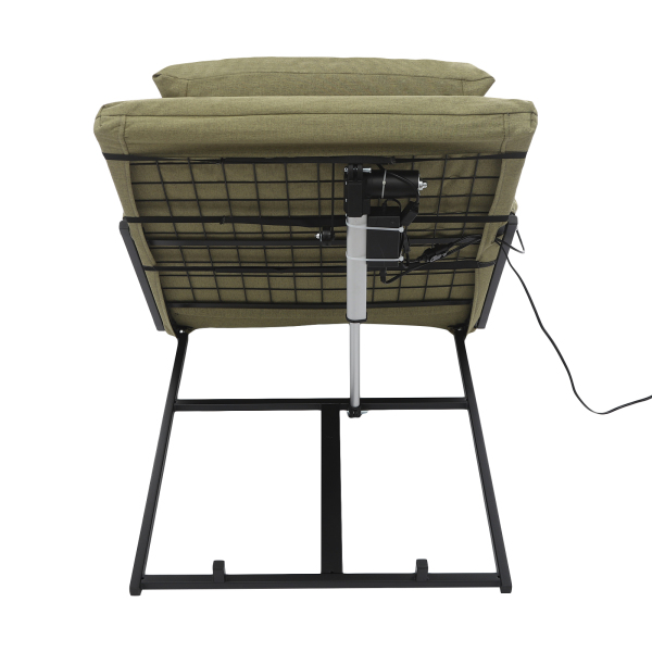 Respaldo de cama ajustable con elevación eléctrica, respaldo de cama con elevación eléctrica, respaldo auxiliar eléctrico + reposabrazos fijo (verde)