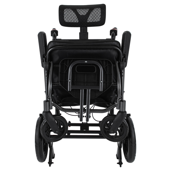 Sillas de ruedas reclinables AC976LG(12)-46, silla de ruedas plegable de transporte para personas mayores, silla de ruedas reclinable para adultos